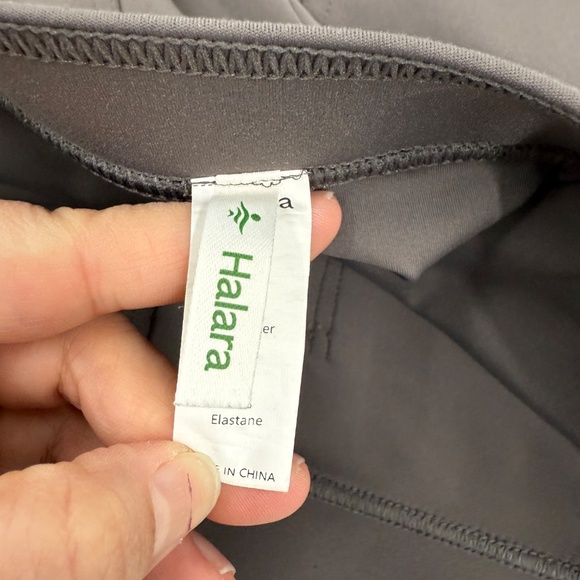 Halara Pants Women XL Tall Gray High Rise Wide Leg Stretch Pull On Comfy Buttons - Picture 6 of 13